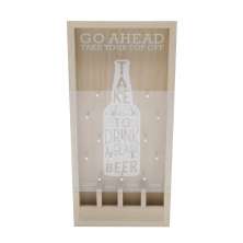 Quadro Decorativo Game Beer Bege 40x19x5 cm