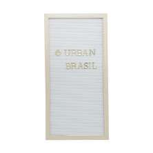 Quadro Decorativo Urban Branco e Dourado 50,8x25,4x2 cm