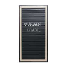 Quadro Decorativo Urban Preto e Prateado 50,8x25,4x2 cm