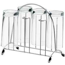 Porta Copos Aramado 6 unidades Mesa Suporte Escorredor Aço C