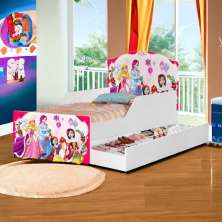 Cama Lívia Princesa Com Auxiliar E 02 Colchões Cambel