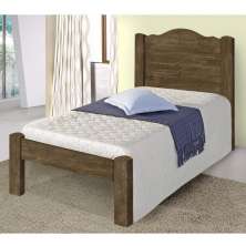 Cama Thalia Solteiro 0,88Cm Castanho Com Colchão- Cambel