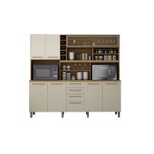 Armario 6 Portas 4 Gavetas Maranella Valdemoveis Cinamomo/Off White