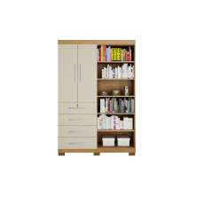 Armario Multiuso 2 Portas 4 Gavetas Lisboa Valdemoveis Cinamomo/Off White