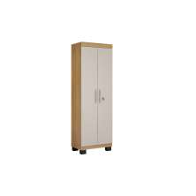 Armario Multiuso Asteca 2 portas com chave Valdemoveis Cinamomo/Off White