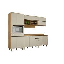 Cozinha Completa Turquesa 5 peças 12 portas 03 gavetas Valdemoveis Cinamomo/Off White