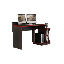 Mesa Gamer Office Valdemoveis Preto/Vermelho