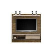 Painel Arizona Para Tv Até 50 Polegadas Com Porta De Correr Valdemoveis Ipê/Off White