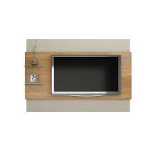 Painel para TV ate 65 Polegadas 2 Prateleiras Turim Valdemoveis Cinamomo/Off White