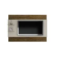 Painel para TV ate 65 Polegadas 2 Prateleiras Turim Valdemoveis Off White/Ipê