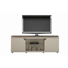 Rack Florença para TV ate 70 Polegadas Valdemoveis Off White/Ipê