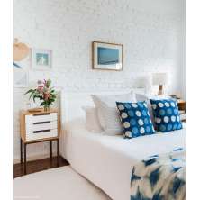 Cama Box Baú Casal 1,38x1,88cm Corino Branco