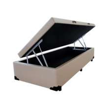 Cama Box Baú Solteirão 0,88x1,88 Corino Bege