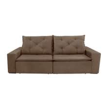 [OUTLET] Sofá 4 Lugares Retrátil e Reclinável Barcelona Suede Marrom