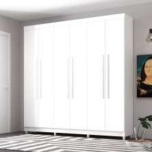 Guarda Roupa 6 Portas Audi Branco