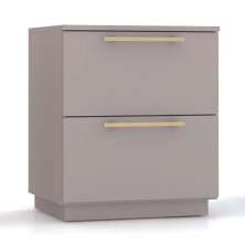Mesa De Cabeceira Dubai 2 Gavetas 50 cm Fendi VR
