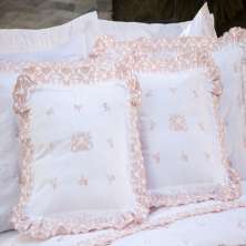 Almofada Decorativa Bordada 600 fios Rivieri Branco Vilela Enxovais 2 peças