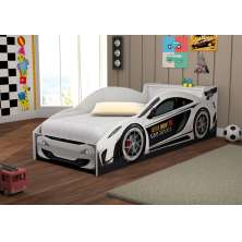 Cama Carro com Baú Infantil Branco