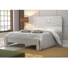 Cama De Casal Luiza 1,40 Branco - Vitamov