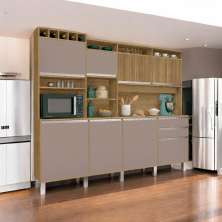 Cozinha Moderna 08 Portas Smart Freijó E Connect