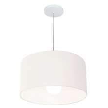 Pendente Cilíndrico Md-4202 Cúpula em Tecido 40x25cm Branco - Bivolt