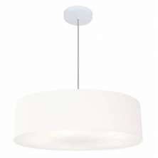 Pendente Cilíndrico Md-4218 Cúpula em Tecido 55x15cm Branco - Bivolt
