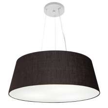 Pendente Cone Md-4002 Cúpula em Tecido 21-60x50cm Preto - Bivolt