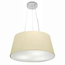 Pendente Cone Md-4048 Cúpula em Tecido 21-50x40cm Algodão Crú - Bivolt