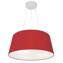 Pendente Cone Md-4048 Cúpula em Tecido 21-50x40cm Bordô - Bivolt