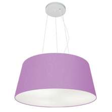 Pendente Cone Md-4048 Cúpula em Tecido 21-50x40cm Lilás - Bivolt