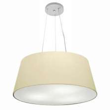Pendente Cone Md-4062 Cúpula em Tecido 25-60x50cm Algodão Crú - Bivolt