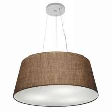 Pendente Cone Md-4062 Cúpula em Tecido 25-60x50cm Café - Bivolt