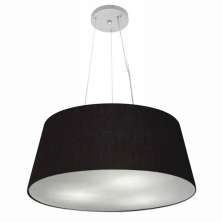 Pendente Cone Md-4062 Cúpula em Tecido 25-60x50cm Preto - Bivolt