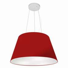 Pendente Cone Md-4141 Cúpula em Tecido 30-50x35cm Bordô - Bivolt