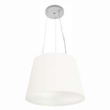 Pendente Cone Md-4152 Cúpula em Tecido 30/40x30cm Branco - Bivolt