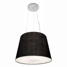 Pendente Cone Md-4152 Cúpula em Tecido 30/40x30cm Preto - Bivolt