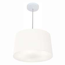 Pendente Cone Md-4156 Cúpula em Tecido 30/45x40cm Branco - Bivolt