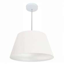 Pendente Cone Md-4248 Cúpula em Tecido 30-50x35cm Branco - Bivolt