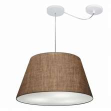 Pendente Cone Md-4278 Cúpula em Tecido 30/50x35cm Café - Bivolt