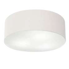 Plafon Cilíndrico Md-3019 Cúpula em Tecido 80x15cm Branco - Bivolt
