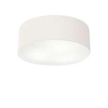 Plafon Cilíndrico Md-3046 Cúpula em Tecido 35x12cm Branco - Bivolt