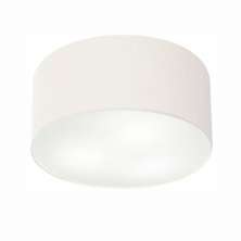 Plafon Cilíndrico Md-3048 Cúpula em Tecido 50x21cm Branco - Bivolt