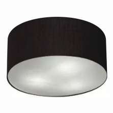 Plafon Cilíndrico Md-3054 Cúpula em Tecido 70x21cm Preto - Bivolt