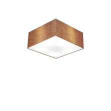 Plafon Quadrado Md-3001 Cúpula em Tecido 12/35x35cm Palha - Bivolt