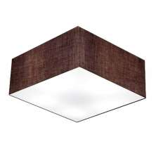 Plafon Quadrado Md-3012 Cúpula em Tecido 21/50x50cm Café - Bivolt