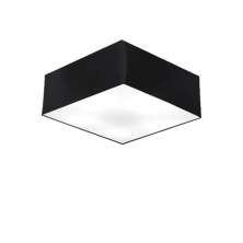 Plafon Quadrado Md-3050 Cúpula em Tecido 12/40x40cm Preto - Bivolt