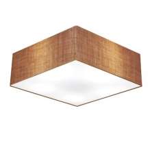 Plafon Quadrado Md-3051 Cúpula em Tecido 15/45x45cm Palha - Bivolt