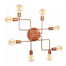 Plafon Retro Vintage Industrial Md-9000-6 Cobre 12x62x47cm