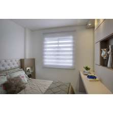 Persiana Rolo Dupla (2,00Lar. x 1,80Alt.) Double Vision Tecido Translucido Branco