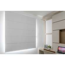Persiana Romana (1,20Lar. x 1,80Alt.) Tecido Blackout Branco